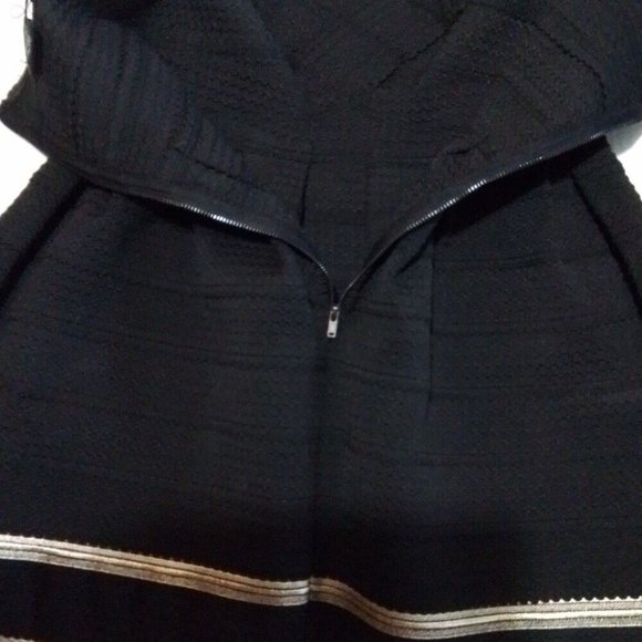 Mini Tube Black Elastic Dress Gold Bandage Seduction Size Small D - Picture 5 of 7